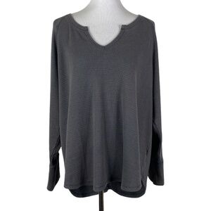 NWT Knox Rose Waffle Knit Top Gray Sz. 2X